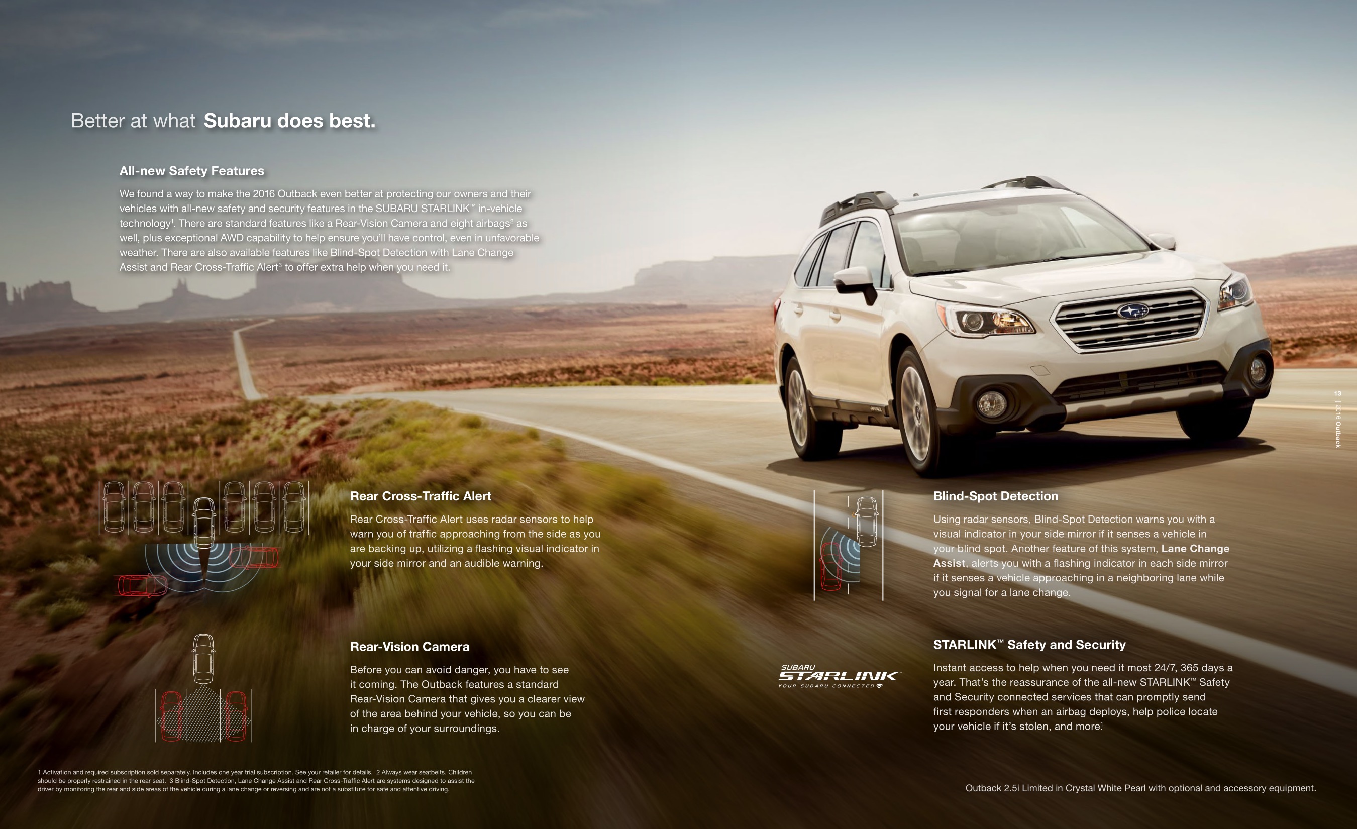 2016 Subaru Outback Brochure Page 1
